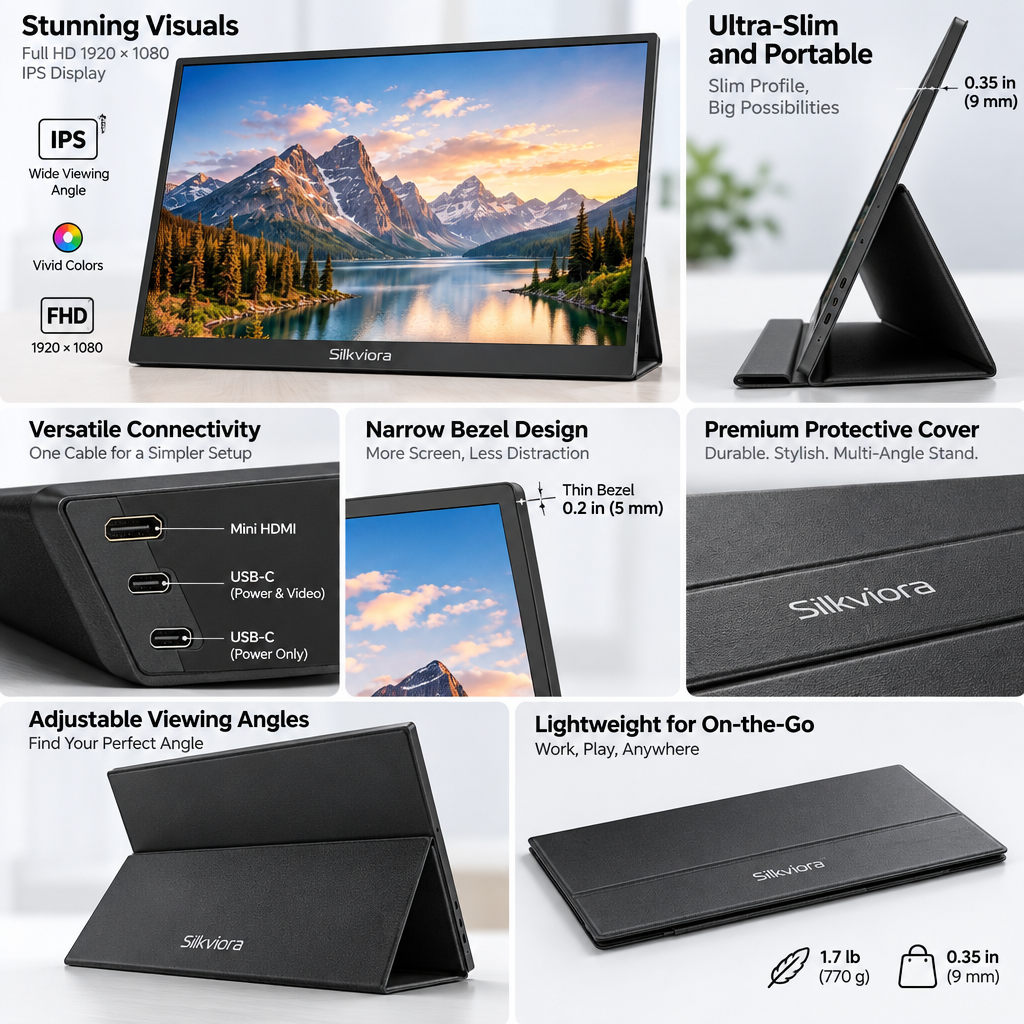 Silkviora™ VistaFold Portable Monitor
