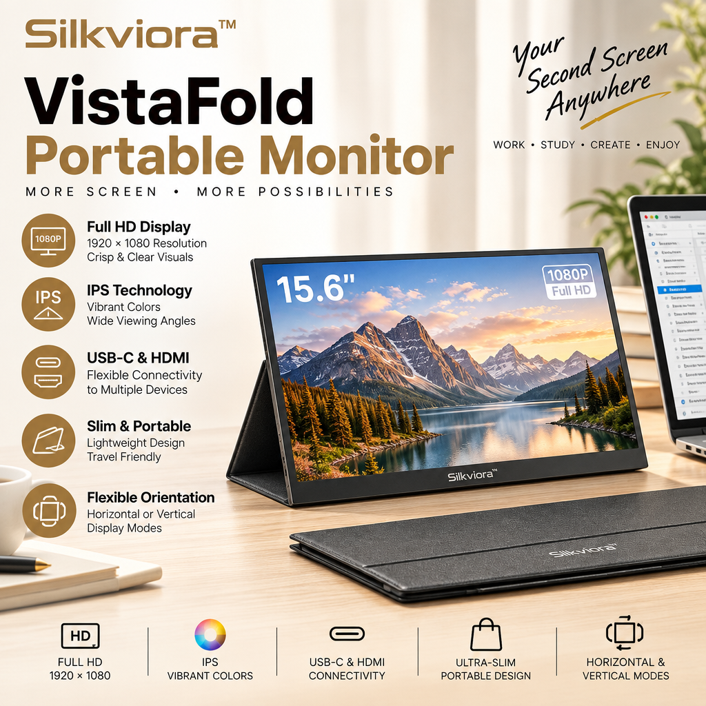 Silkviora™ VistaFold Portable Monitor