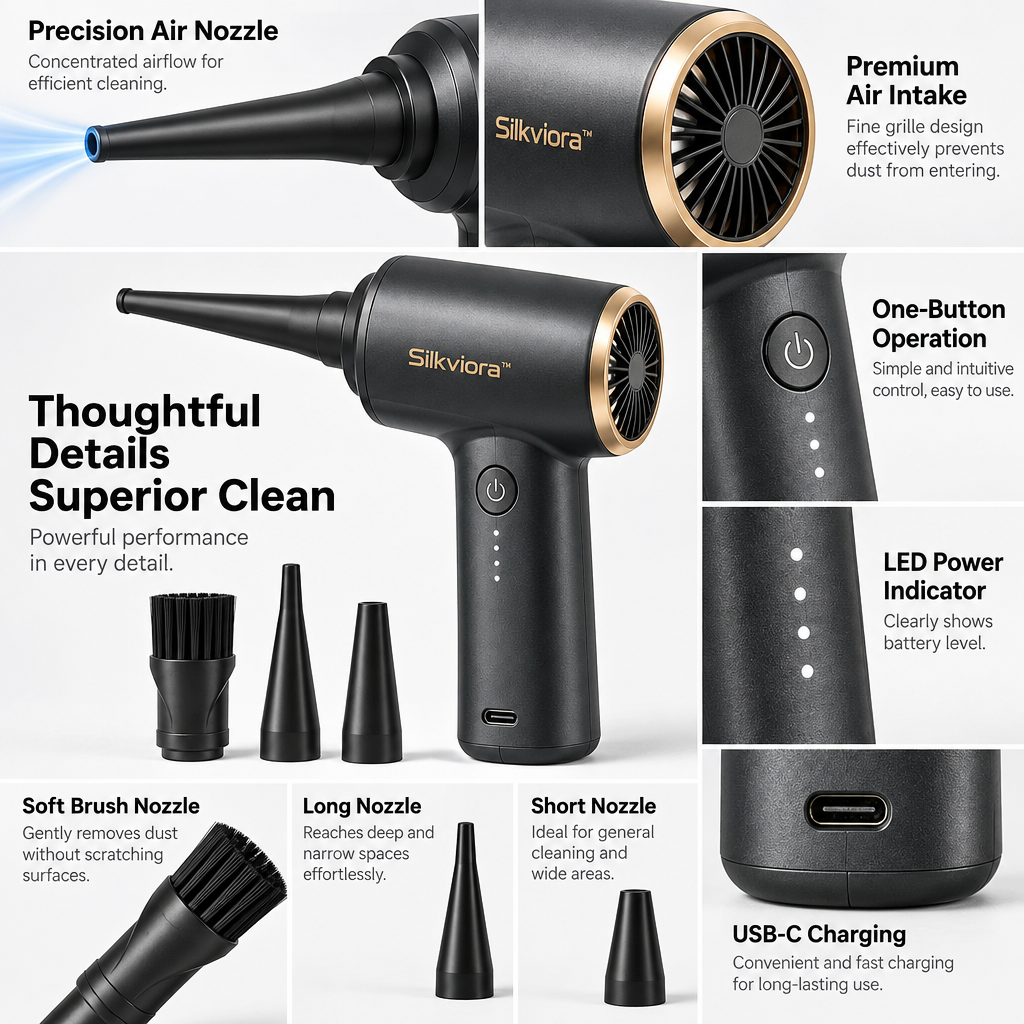 Silkviora™ Precision Electric Air Duster