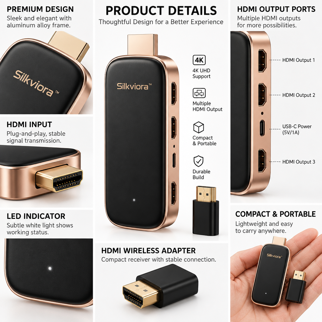 Silkviora™ AirLink HDMI Wireless Display Adapter