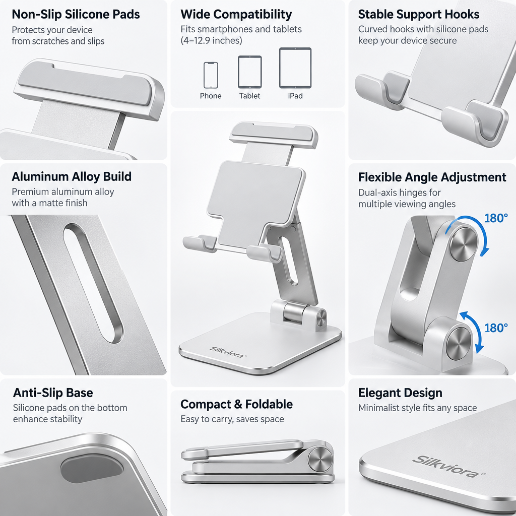 Silkviora™ FlexView Adjustable Phone & Tablet Stand
