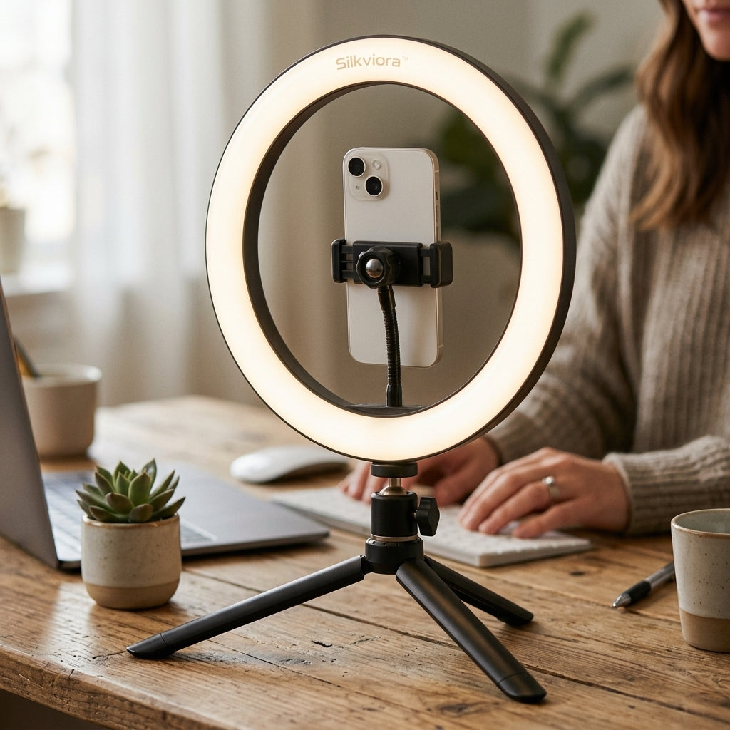 Silkviora™ LumiGlow Adjustable LED Ring Light