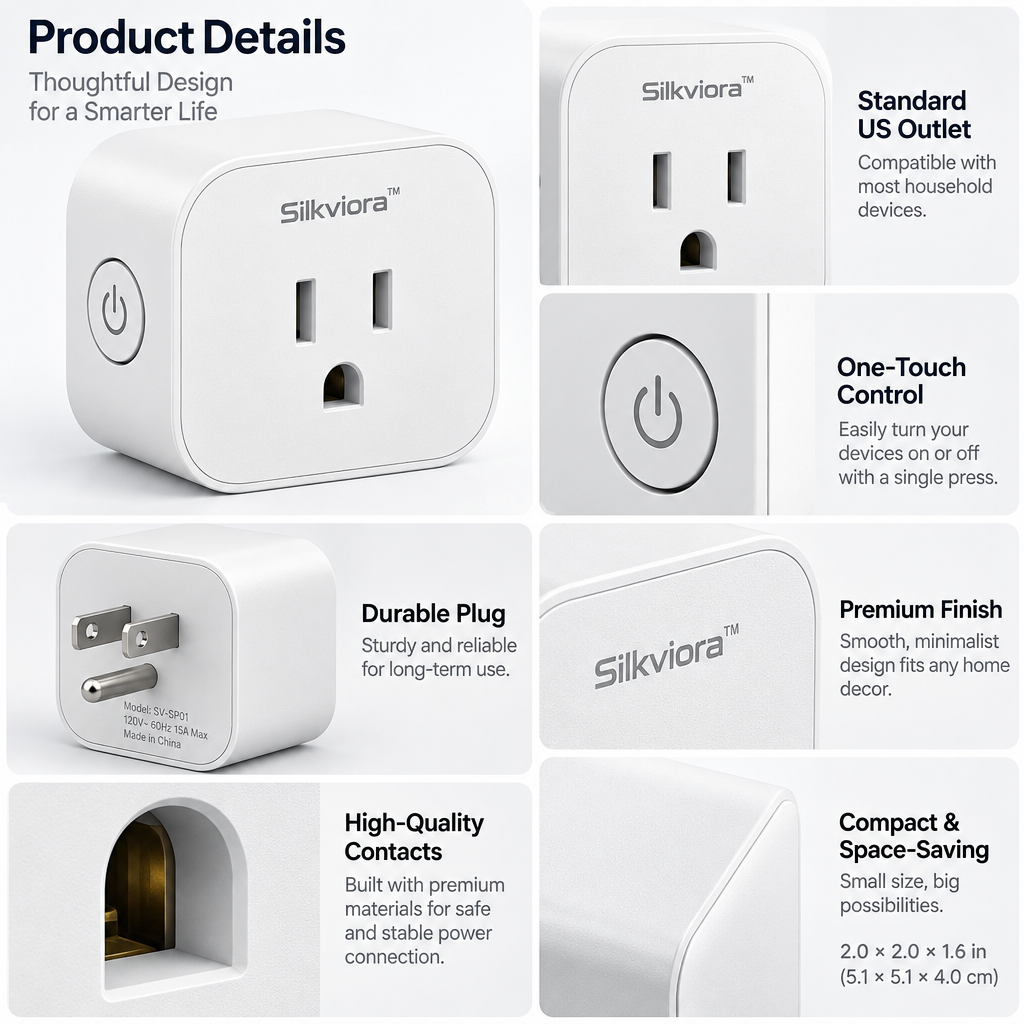 Silkviora™ NestSync Mini Smart Plug