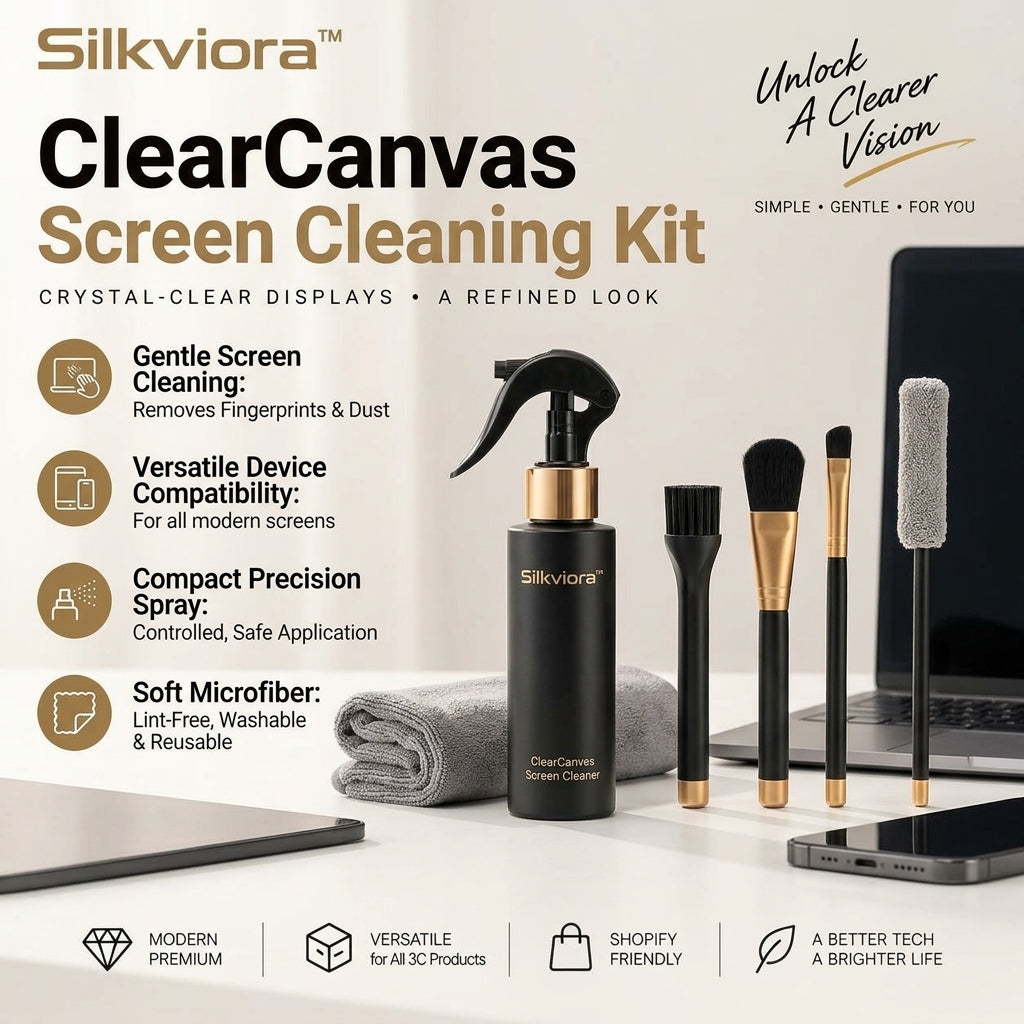 Silkviora™ ClearCanvas Screen Cleaning Kit