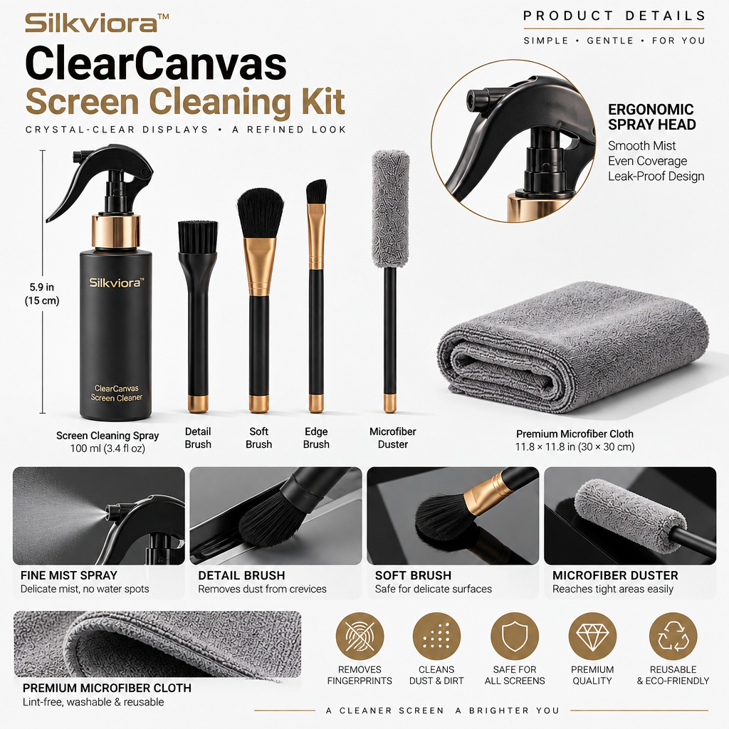 Silkviora™ ClearCanvas Screen Cleaning Kit