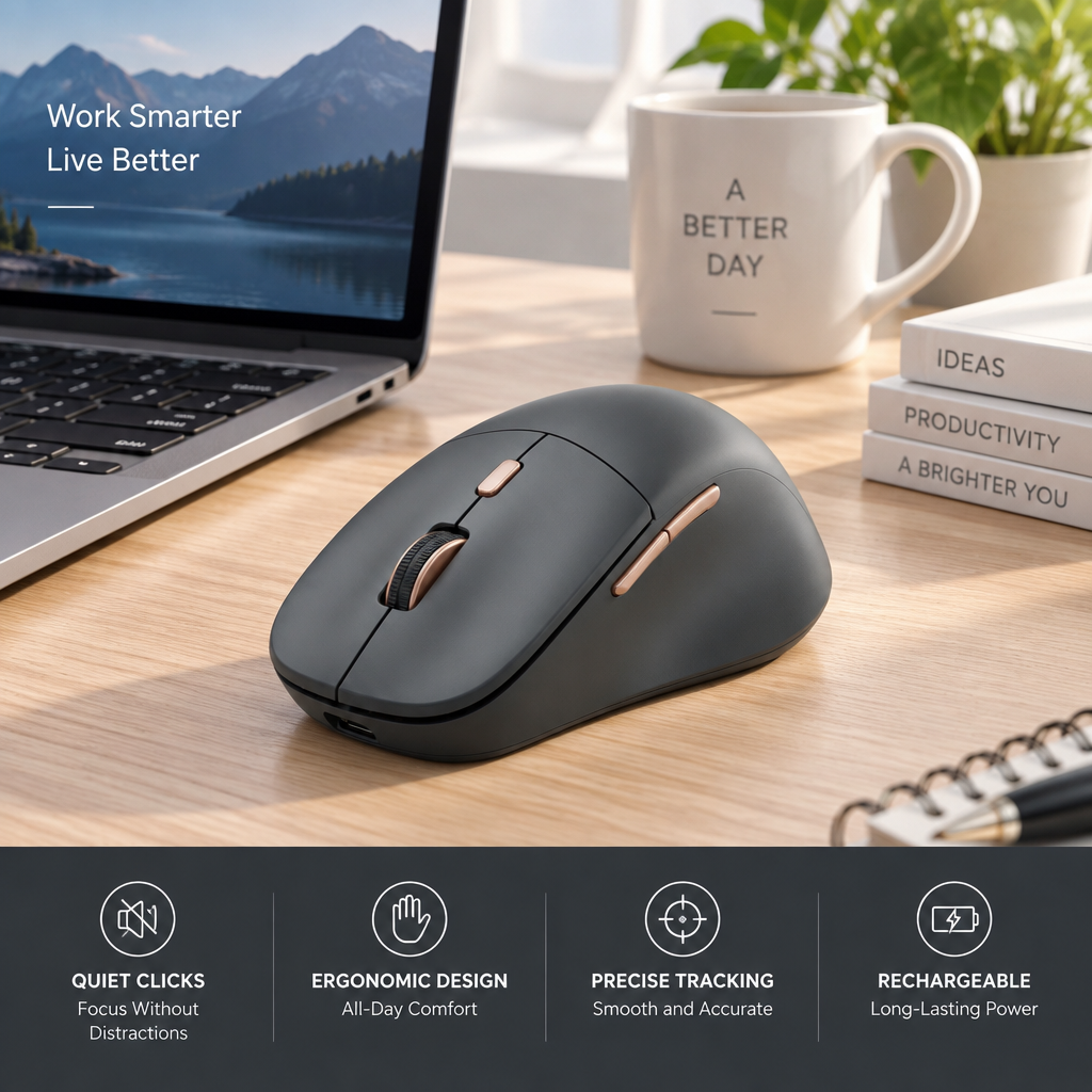 Silkviora™ FormEase Ergonomic Wireless Mouse