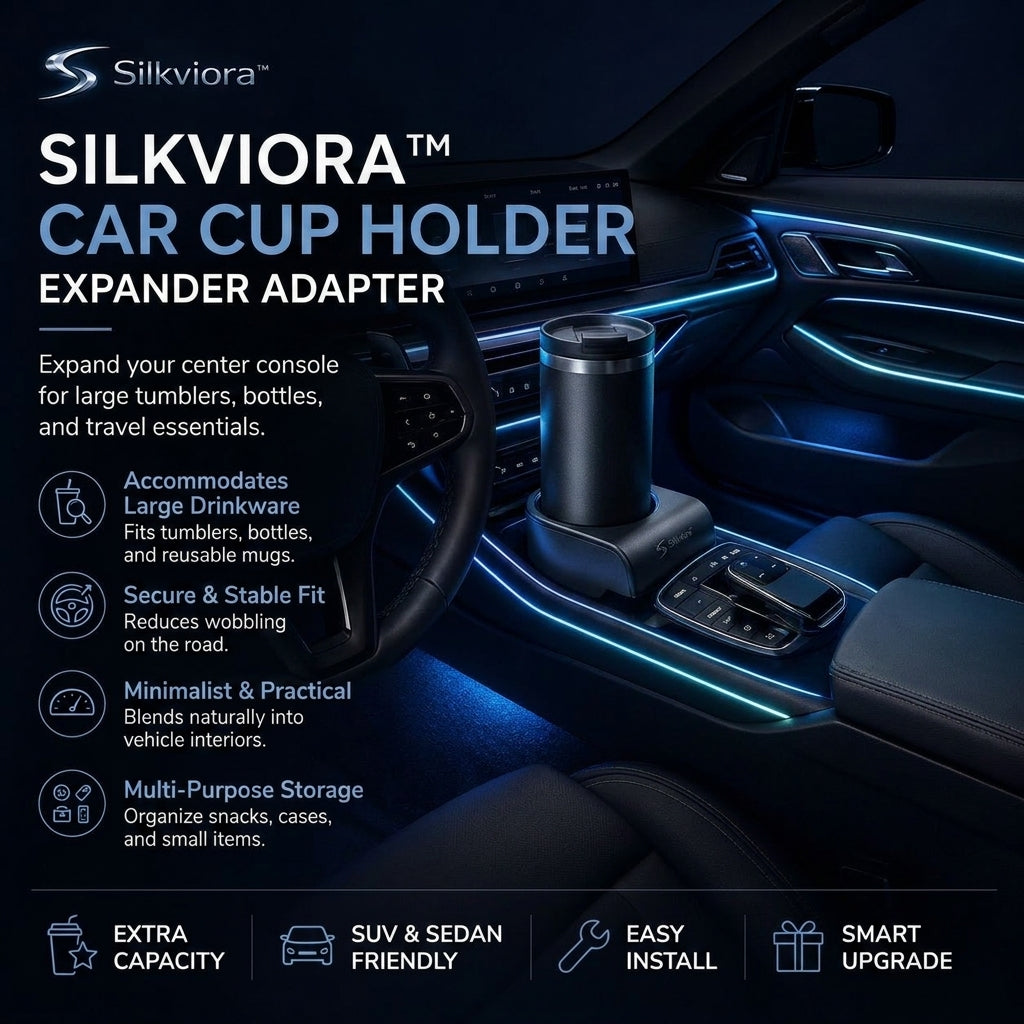 Silkviora™ Car Cup Holder Expander Adapter